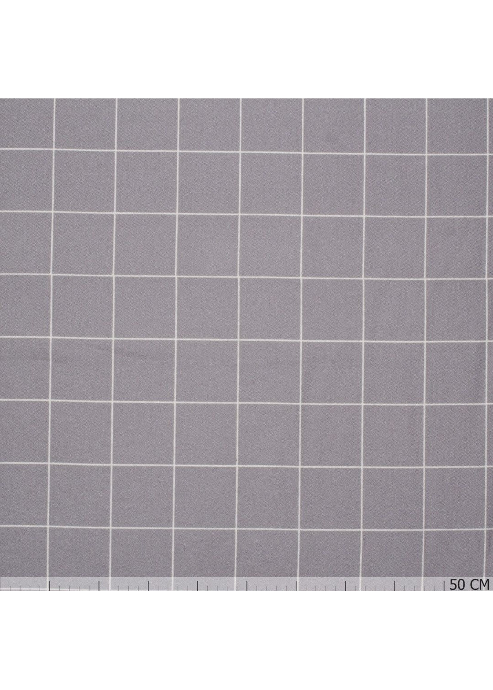 Kaffe Fassett Flannel - Design Wall Grid - Grey - Coupon - 125 cm x 110 cm