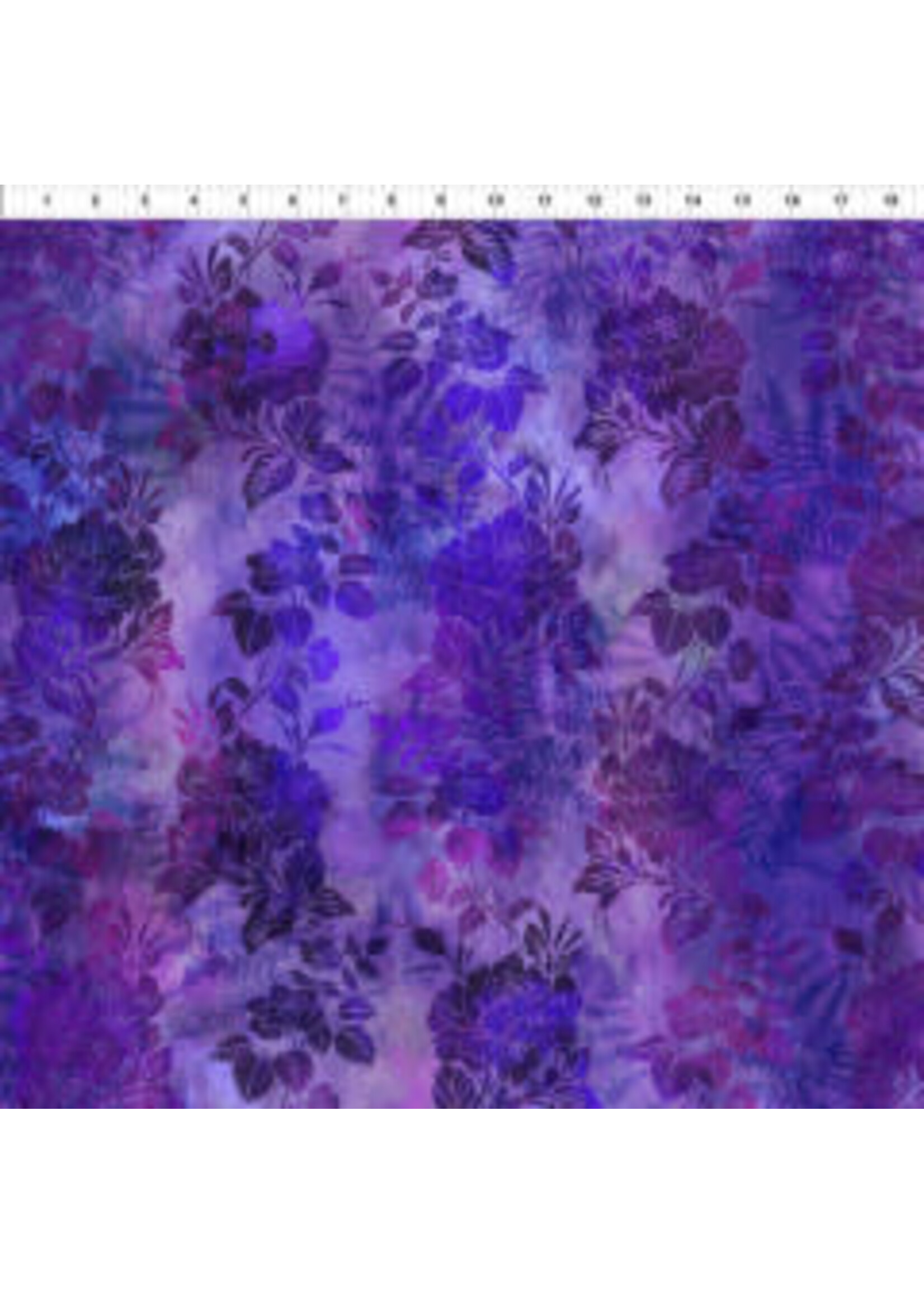 In The Beginning Garden of Dreams - Blooms - Deep Purple - Coupon - 80 cm x 110 cm