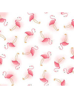 Blank Quilting Let's Flamingle - White - Coupon - 75 cm x 110 cm
