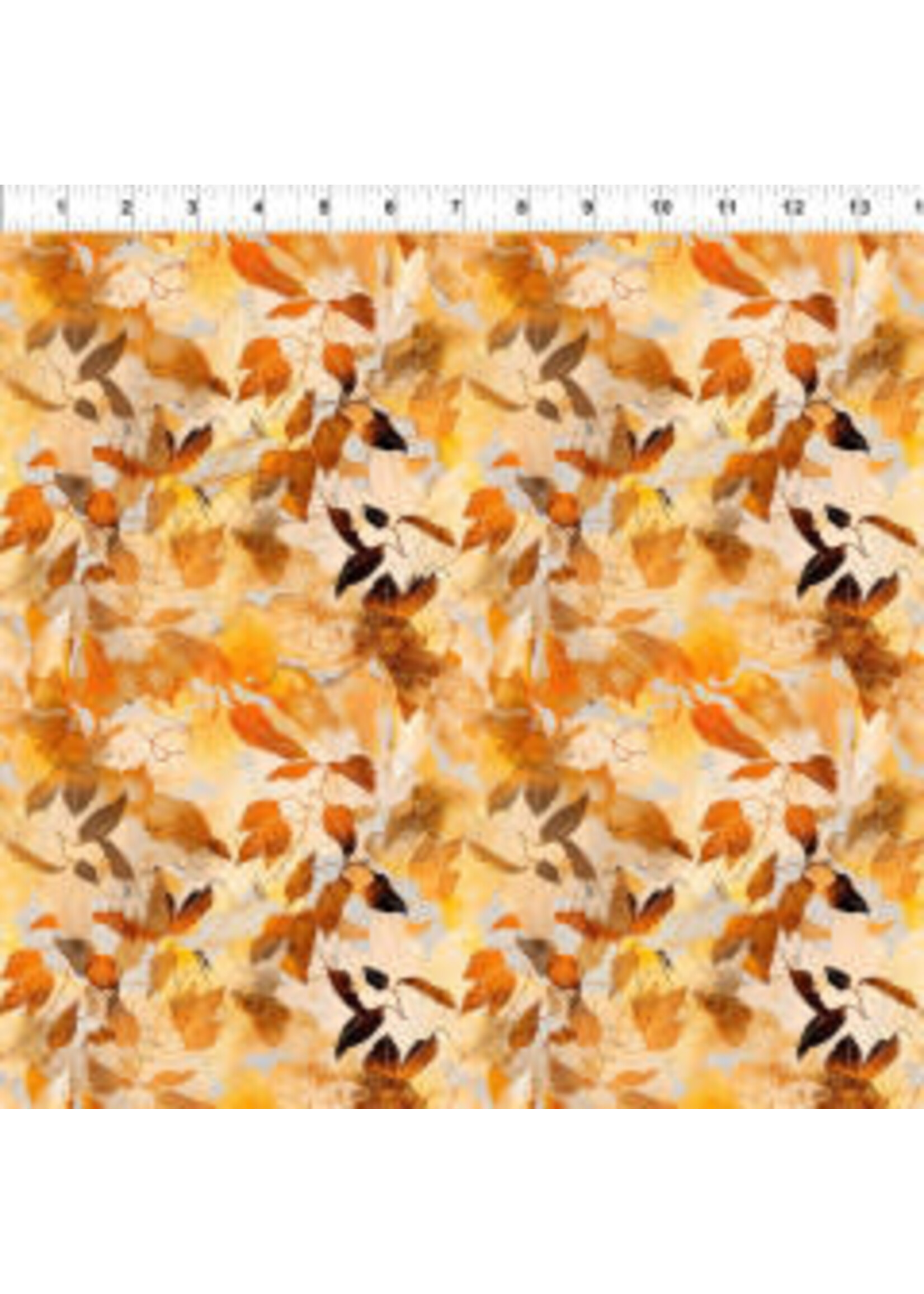 In The Beginning Reflections of Autumn - Opulent - Gold - 16RA1 - Coupon - 115 cm x 110 cm