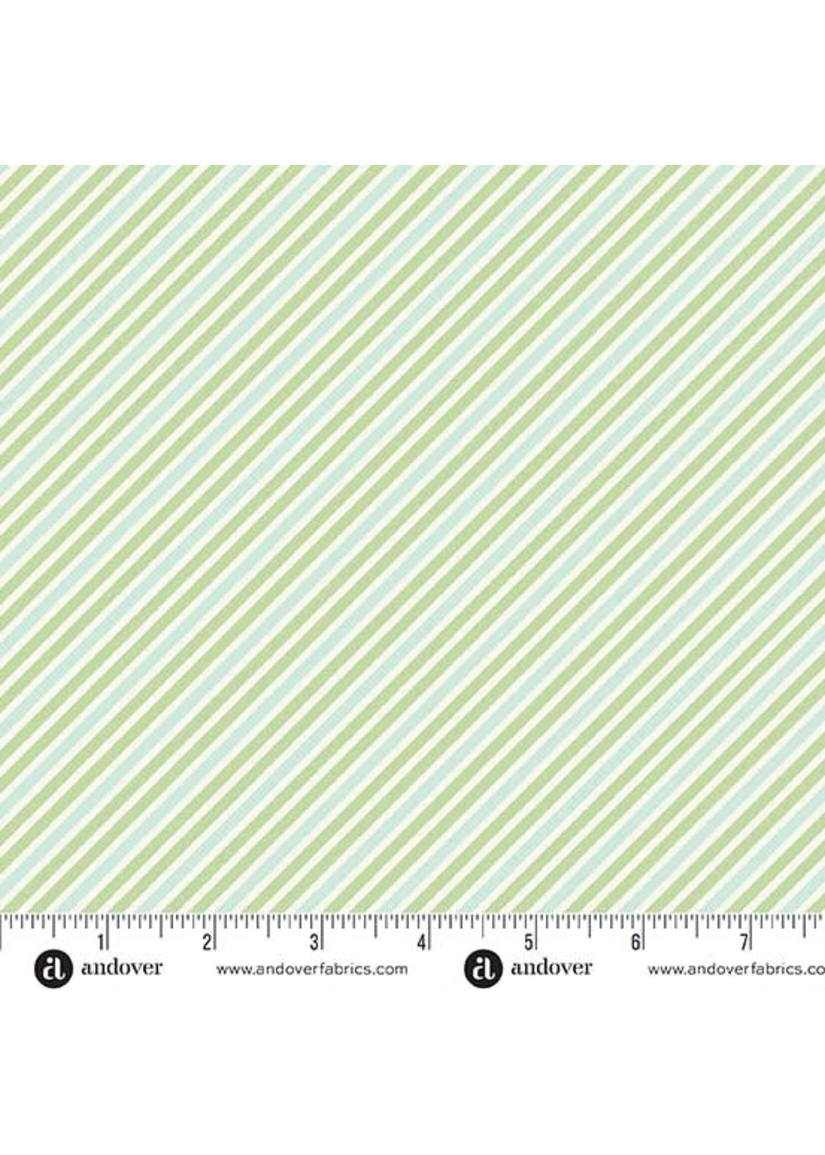 Andover Fabrics Sugarberry - Diagonal Stripe - Green - 1467T