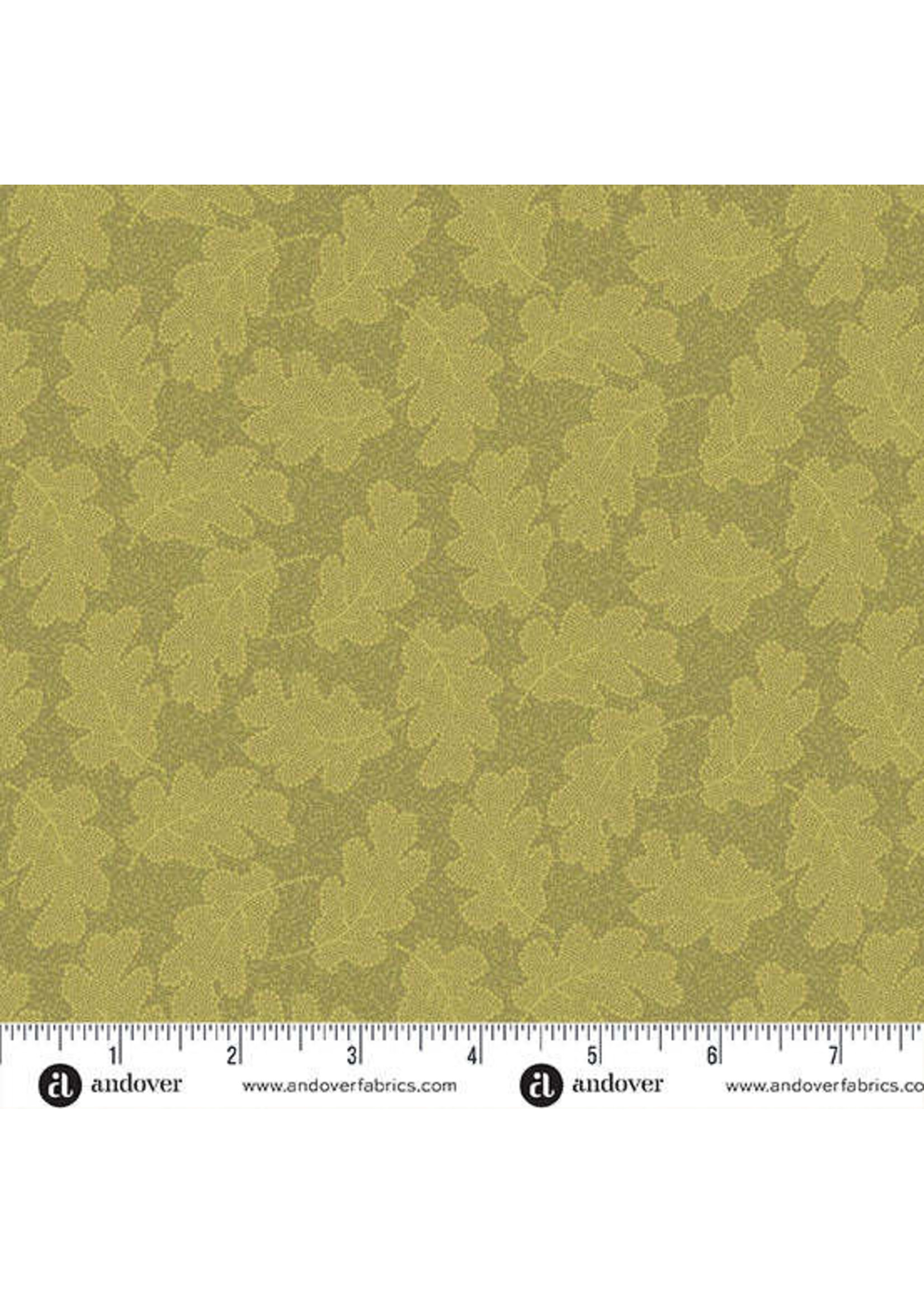 Andover Fabrics Renee Nanneman - Autumn Woods - Oakleaf - Moss - 1547G