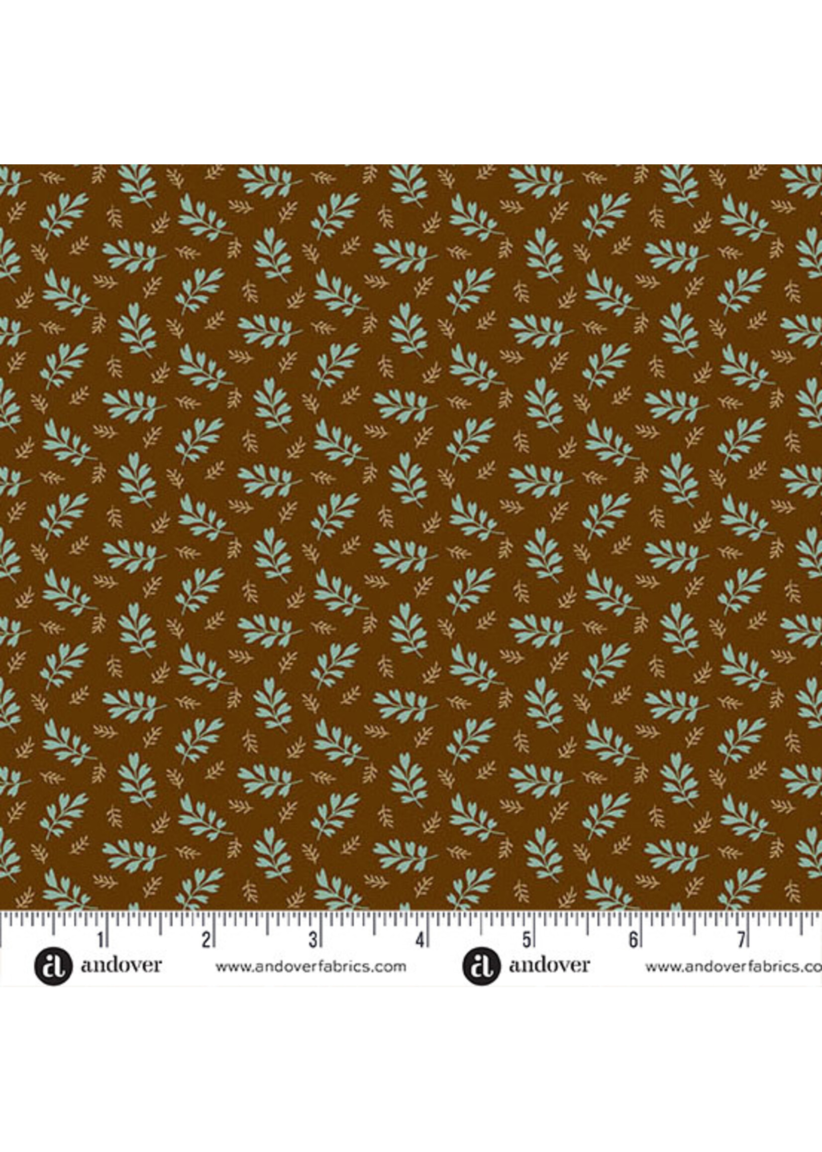 Andover Fabrics Renee Nanneman - Autumn Woods - Heartleaf - Hickory - 1548N