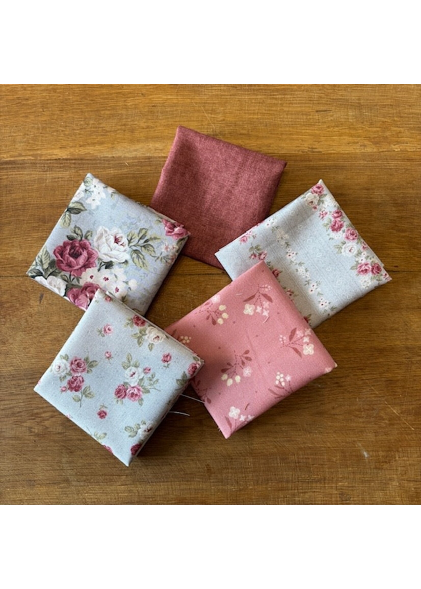 Stof Fabrics Stofpakket - Sofie Rose - 5 Long Eights (25 cm x 55 cm)
