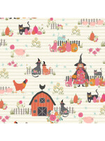 Poppie Cotton Kitty Loves Candy - The Good Witch - White - Coupon - 65 cm x 110 cm