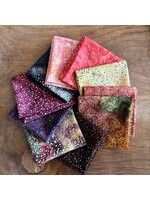 Hoffman Fabrics Stofpakket - Batik dots herfst  -  10 Long Eights