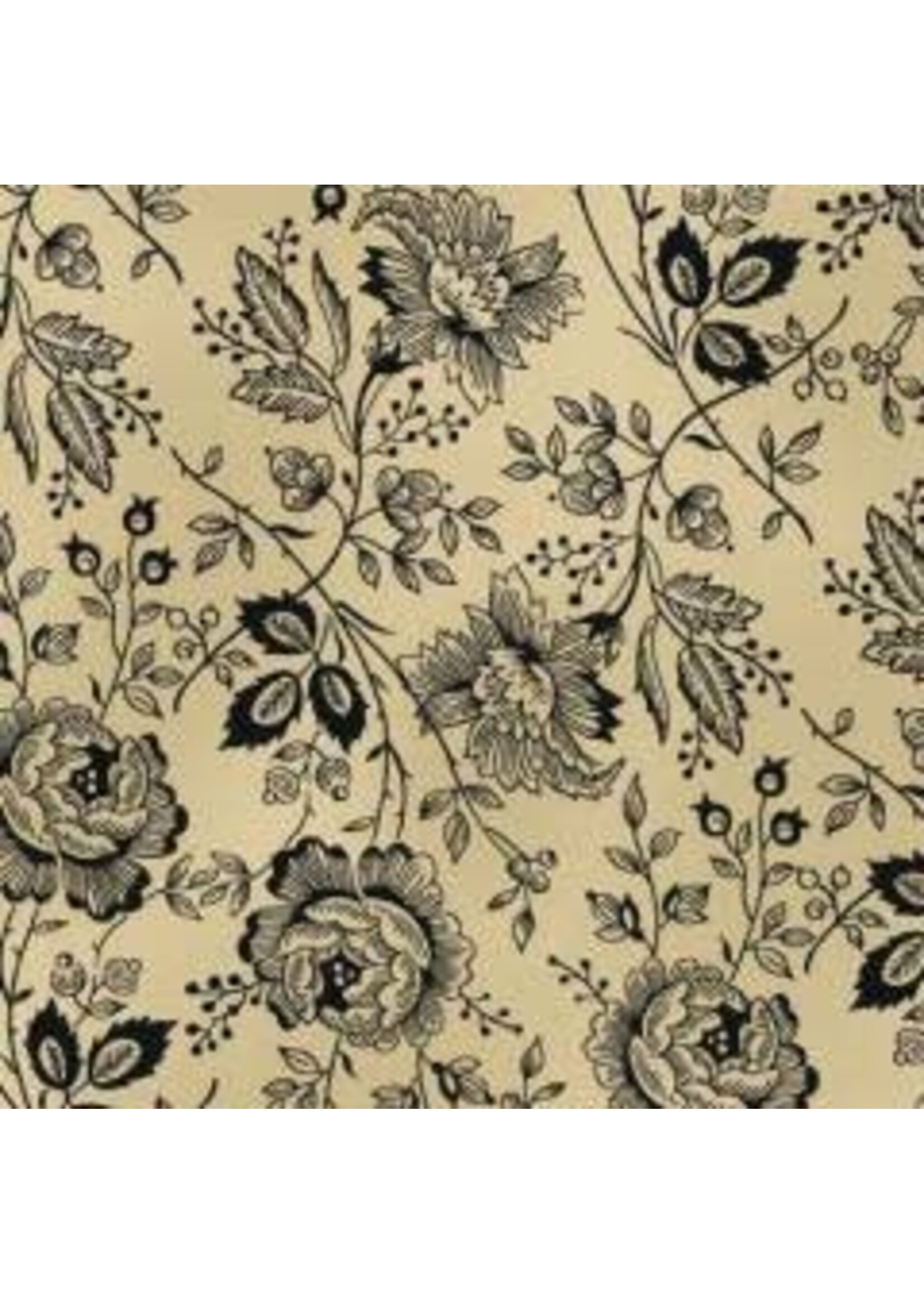 P&B Textiles Washington Street - Garden - Cream/Blue - Coupon - 50 cm x 275 cm