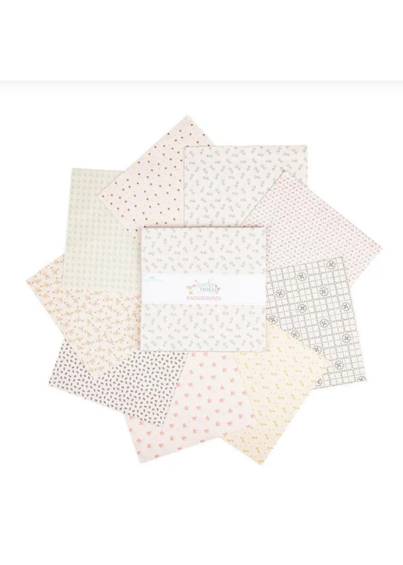 Riley Blake Designs Lori Holt - Gentler Times - Layer Cake - 10 x 10 inch - 42 Vierkanten