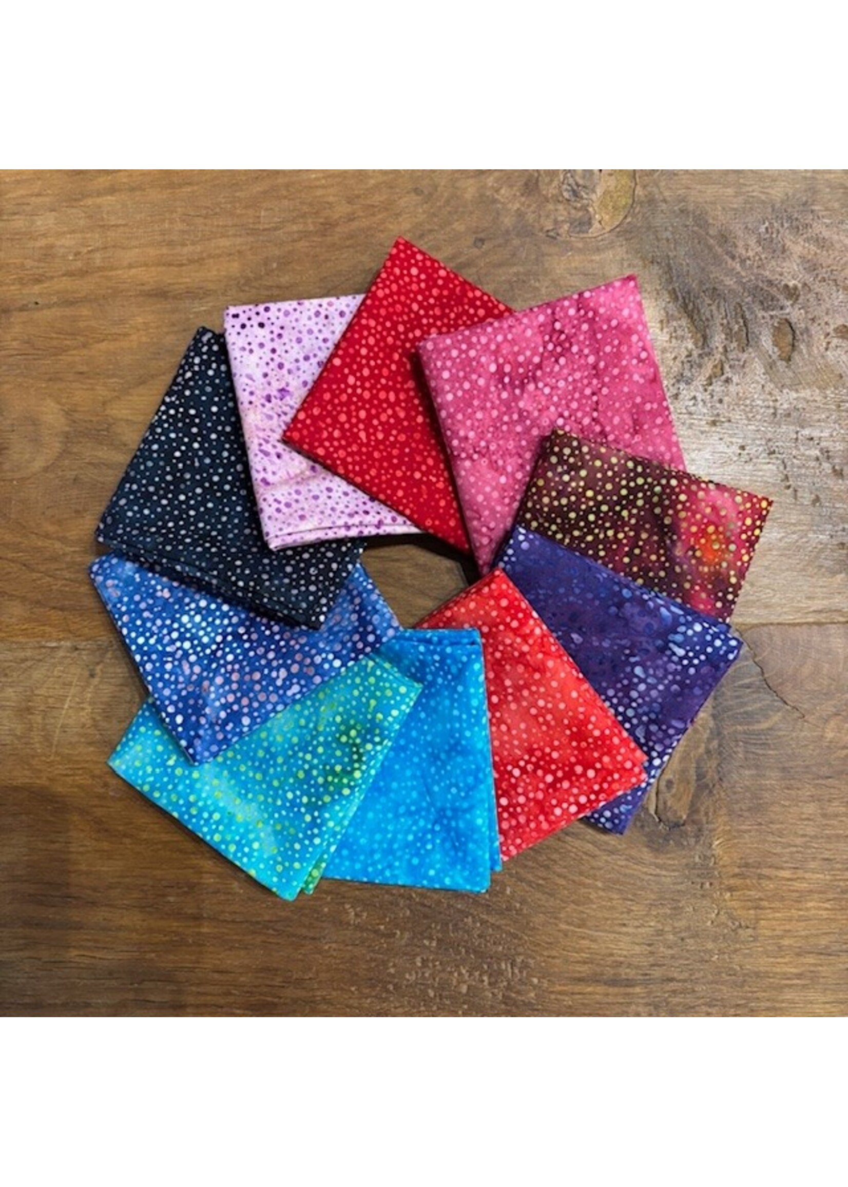 Hoffman Fabrics Stofpakket - Batik Bright  -  10 Long Eights