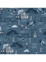 Makower Indigo - Scene - Blue - Coupon - 75 cm x 110 cm