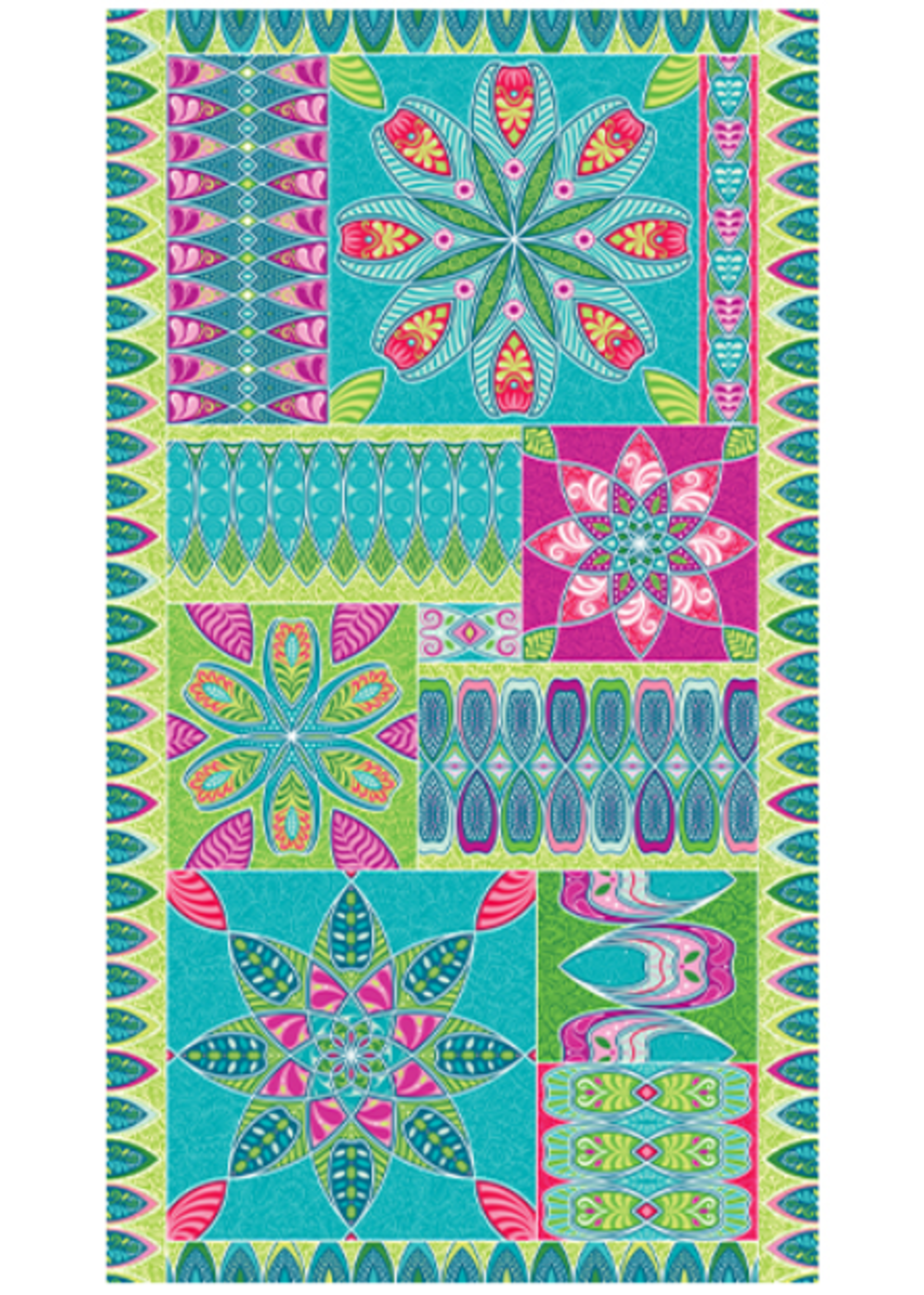 Benartex Studio Panel 1 - Amanda Murphy - Vibrancy - 60 cm x 110 cm