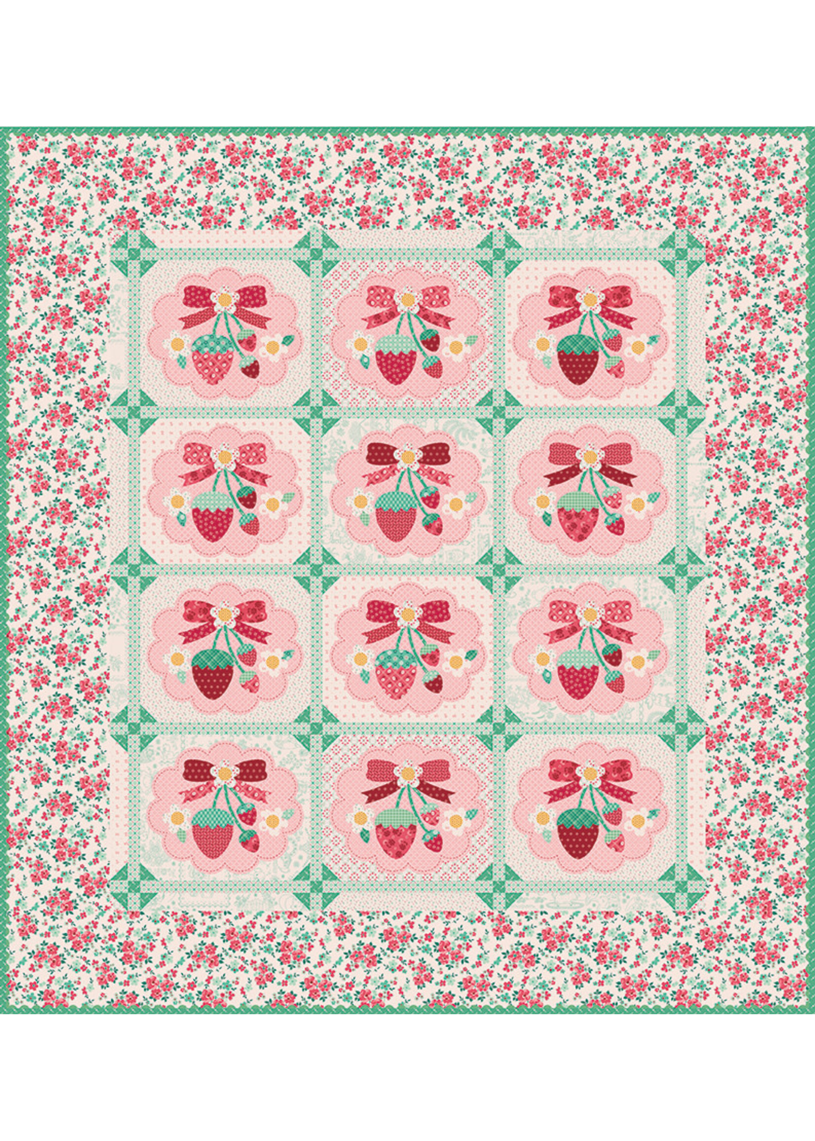 Riley Blake Designs Geïnteresseerd - Strawberry Crush Quiltkit - Lori Holt
