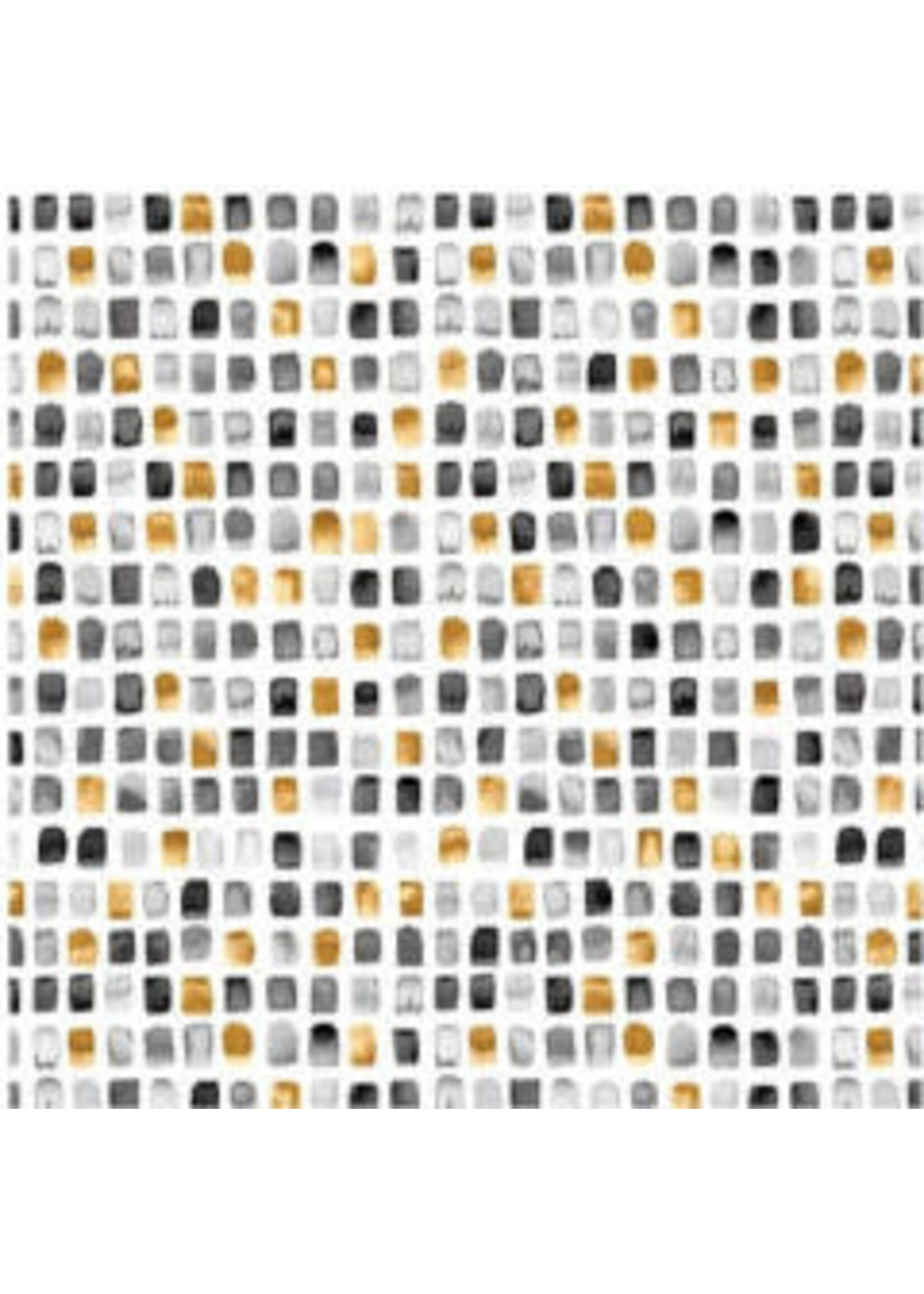 Studio E Fabrics Watercolor Sketchbook - Mini Tiles - White - Coupon - 75 cm x 110 cm