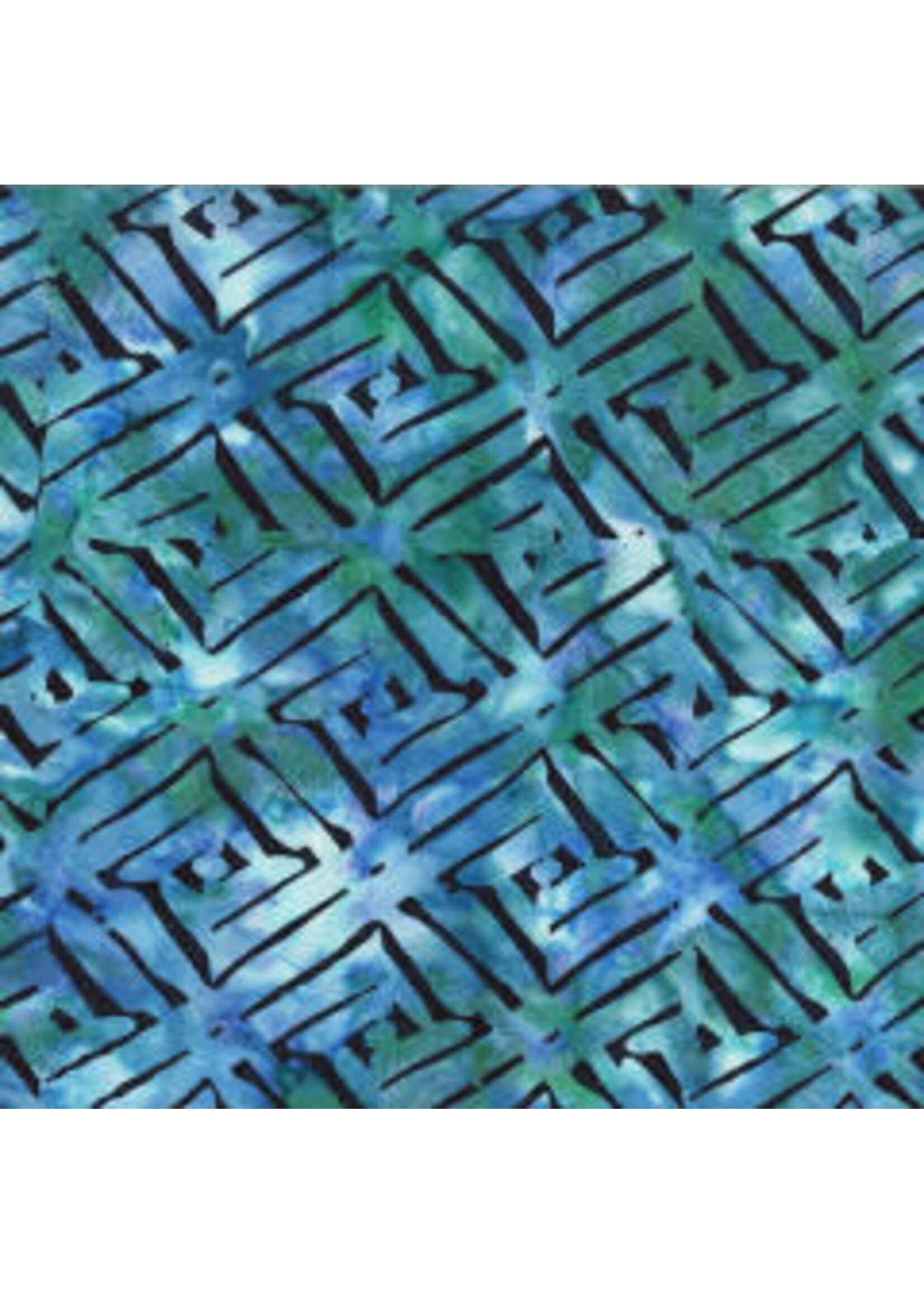 Hoffman Fabrics Bali Batik Diagonal - Jade - Coupon - 75 cm x 110 cm