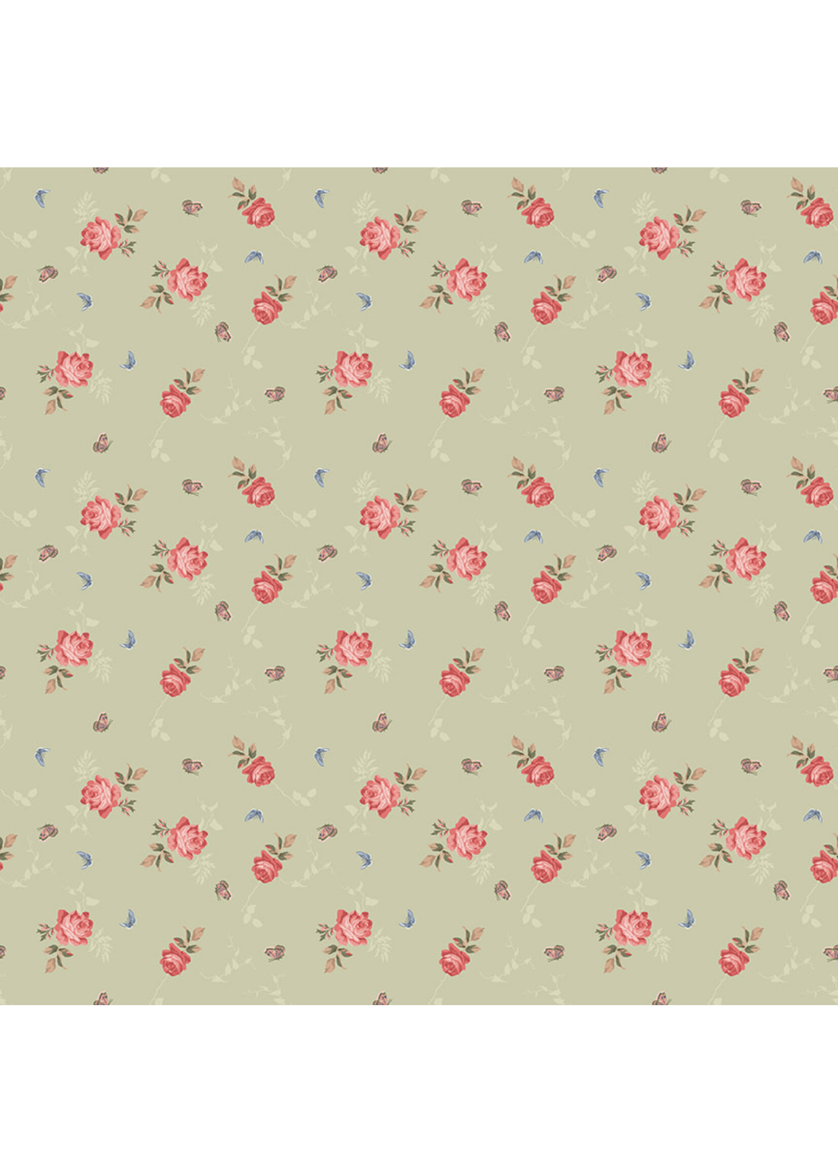 Riley Blake Designs Anne of the Green Gables - Roses - Sage - C16124S