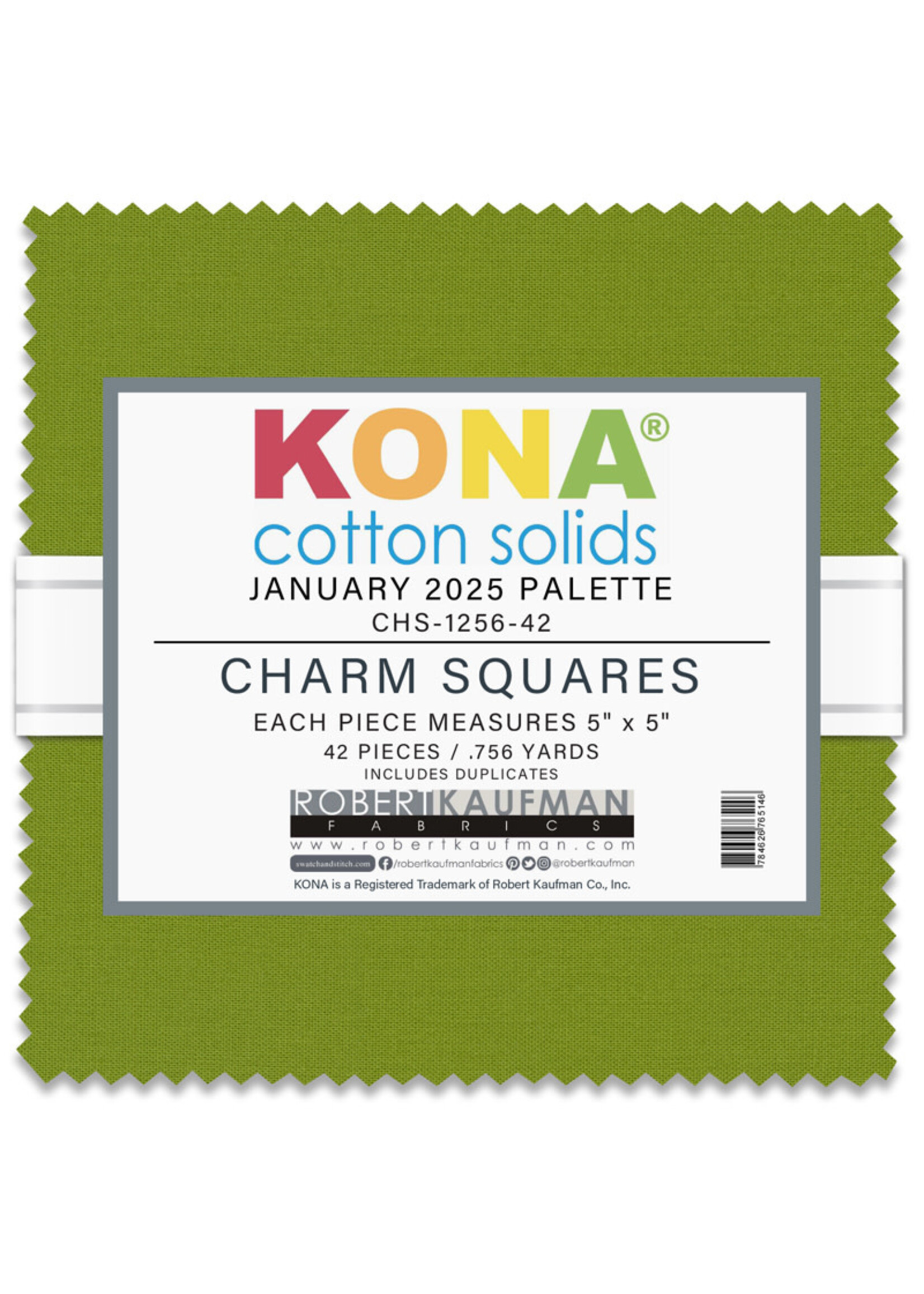 Block of the Month - Kona - Charmpack januari en patroonkaarten