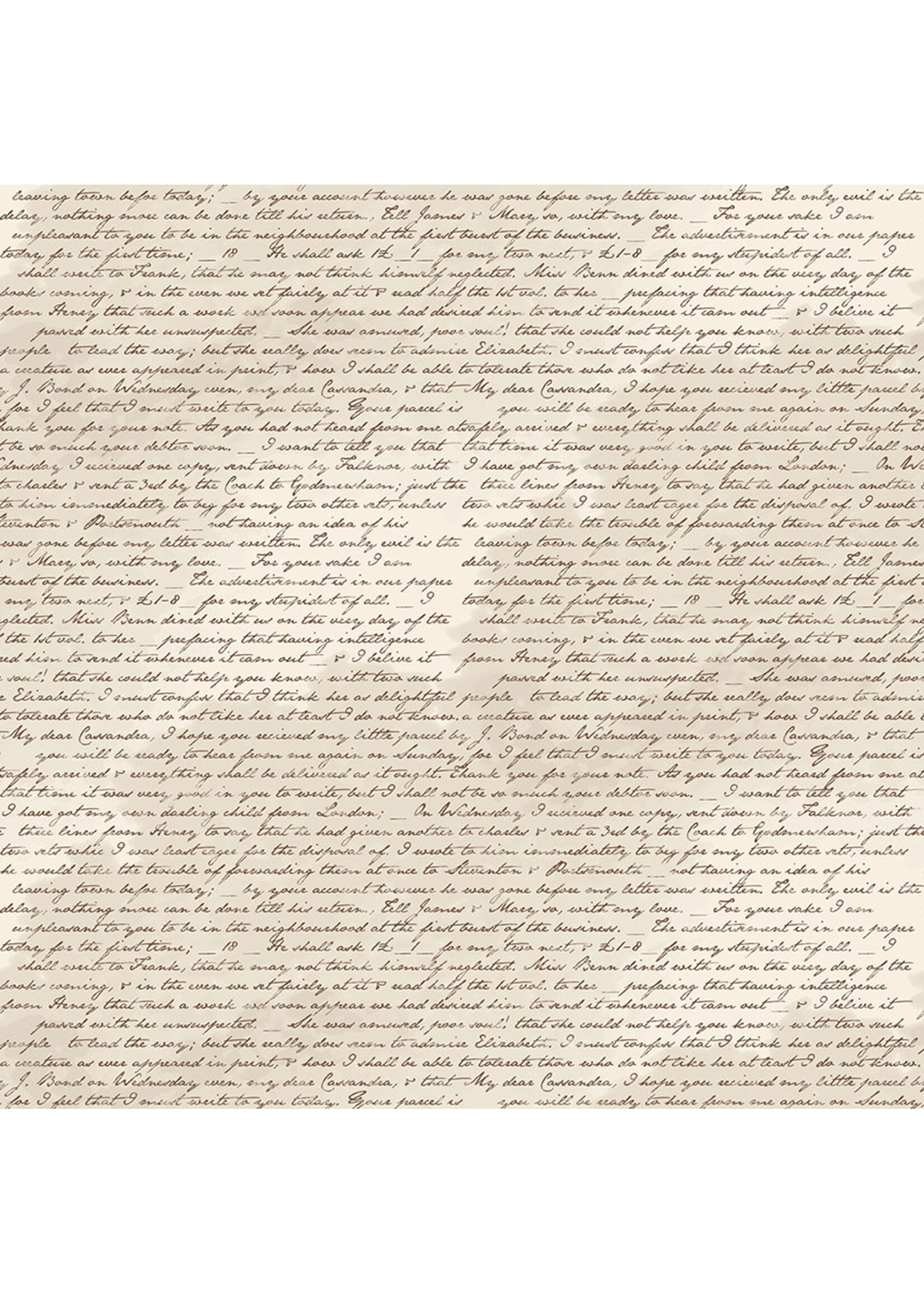 Riley Blake Designs Jane Austen At Home - Correspondence - C10018