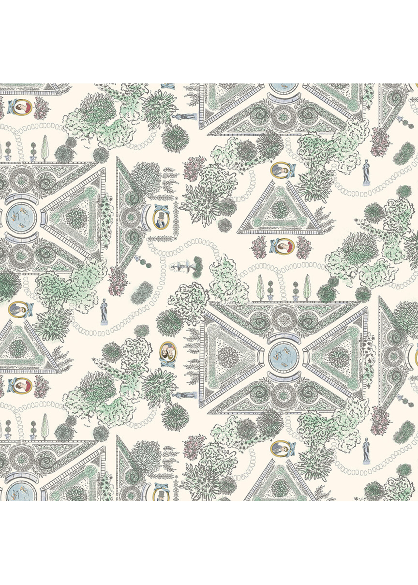 Riley Blake Designs Jane Austen - Mansfield Park - Landscape - Cream - C15205