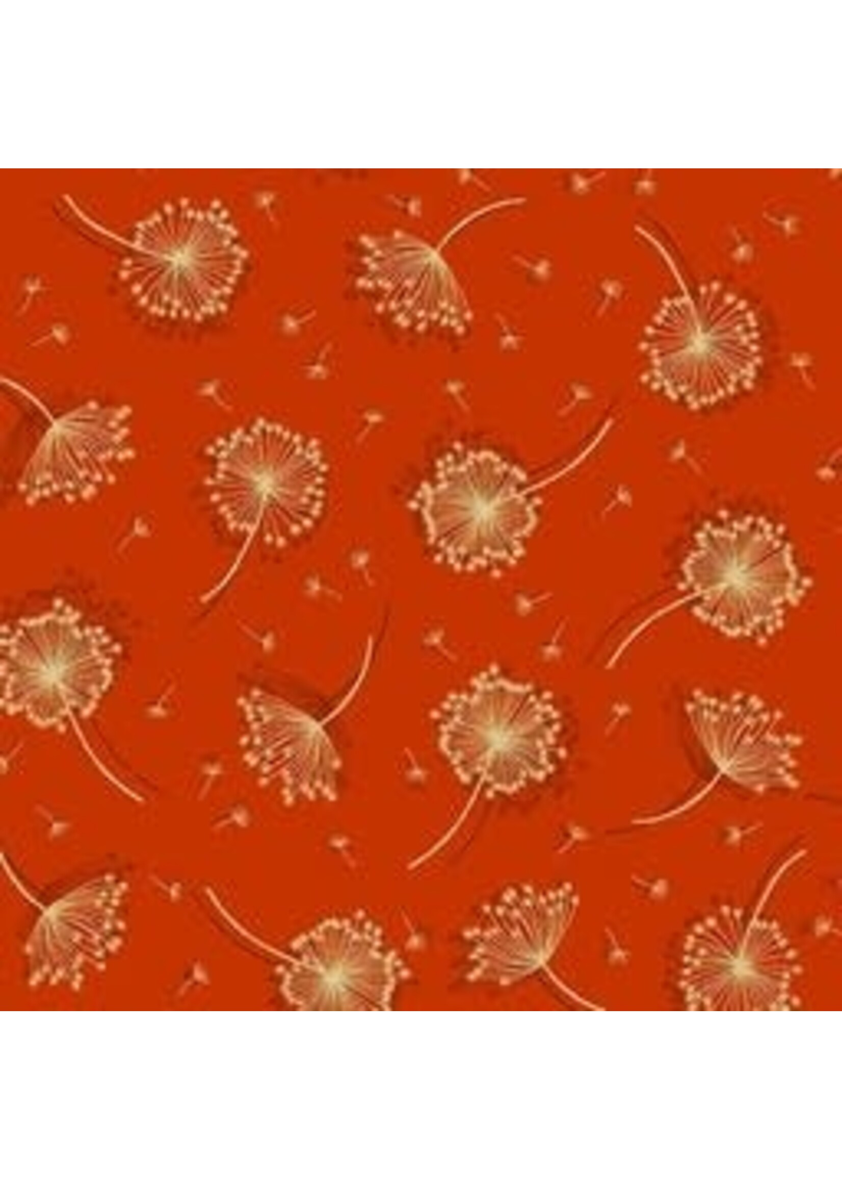 Makower Sead Heads - Red-Gold - Coupon - 80 cm x 110 cm