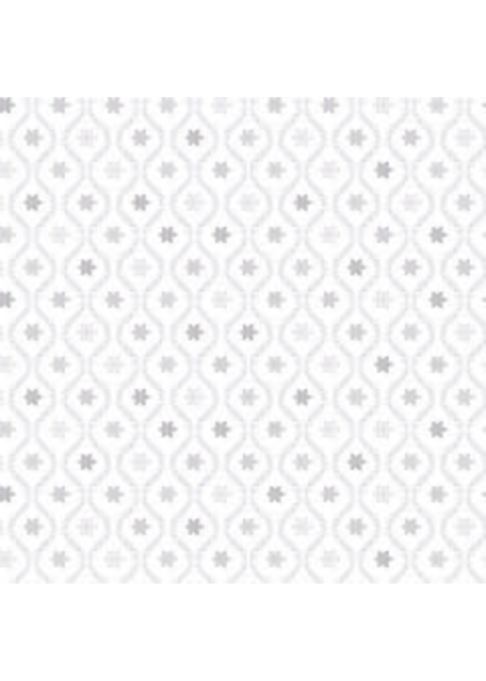 Stof Fabrics Magic Christmas - Diamonds - White - Coupon - 80 cm x 110 cm