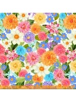Windham Fabrics Flower Bed - Multi - Coupon - 65 cm x 275 cm