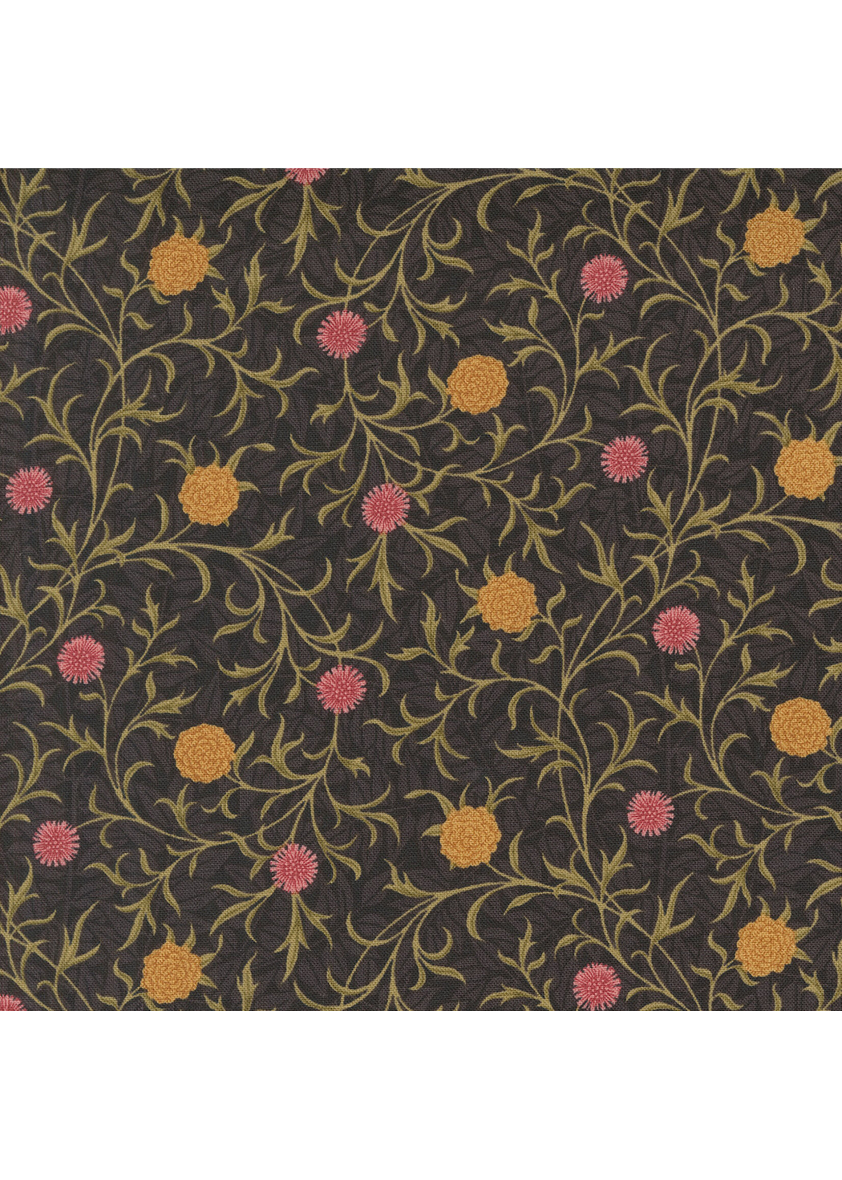 Moda Fabrics Morris Manor - Scroll Florals - Ebony - 8393 15