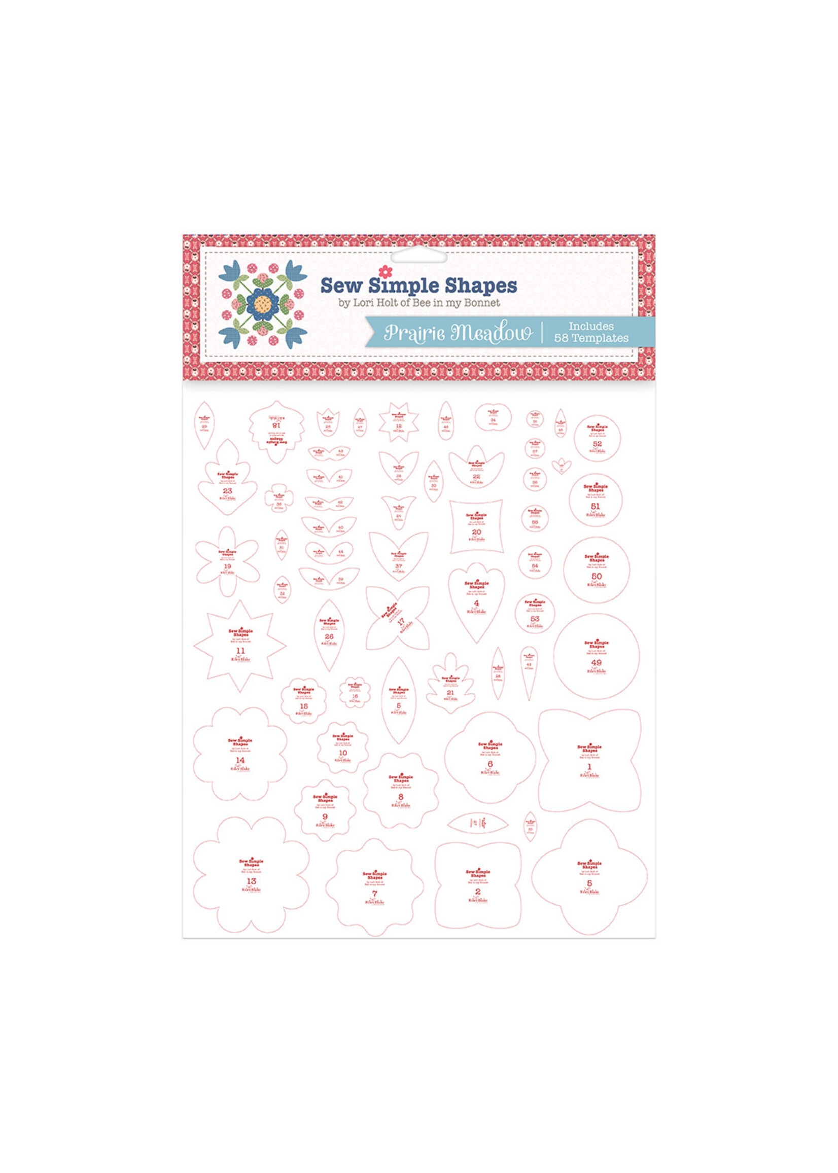 Riley Blake Designs Lori Holt - Templates - Prairie Meadow - 58 stuks