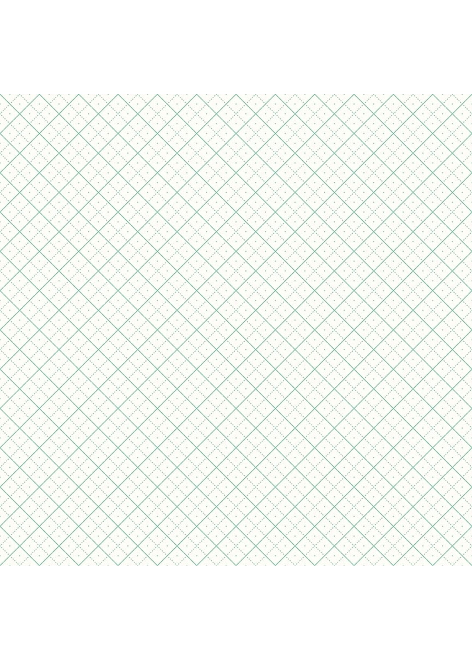 Riley Blake Designs Lori Holt - Bee Backgrounds - Grid - Teal - C6383