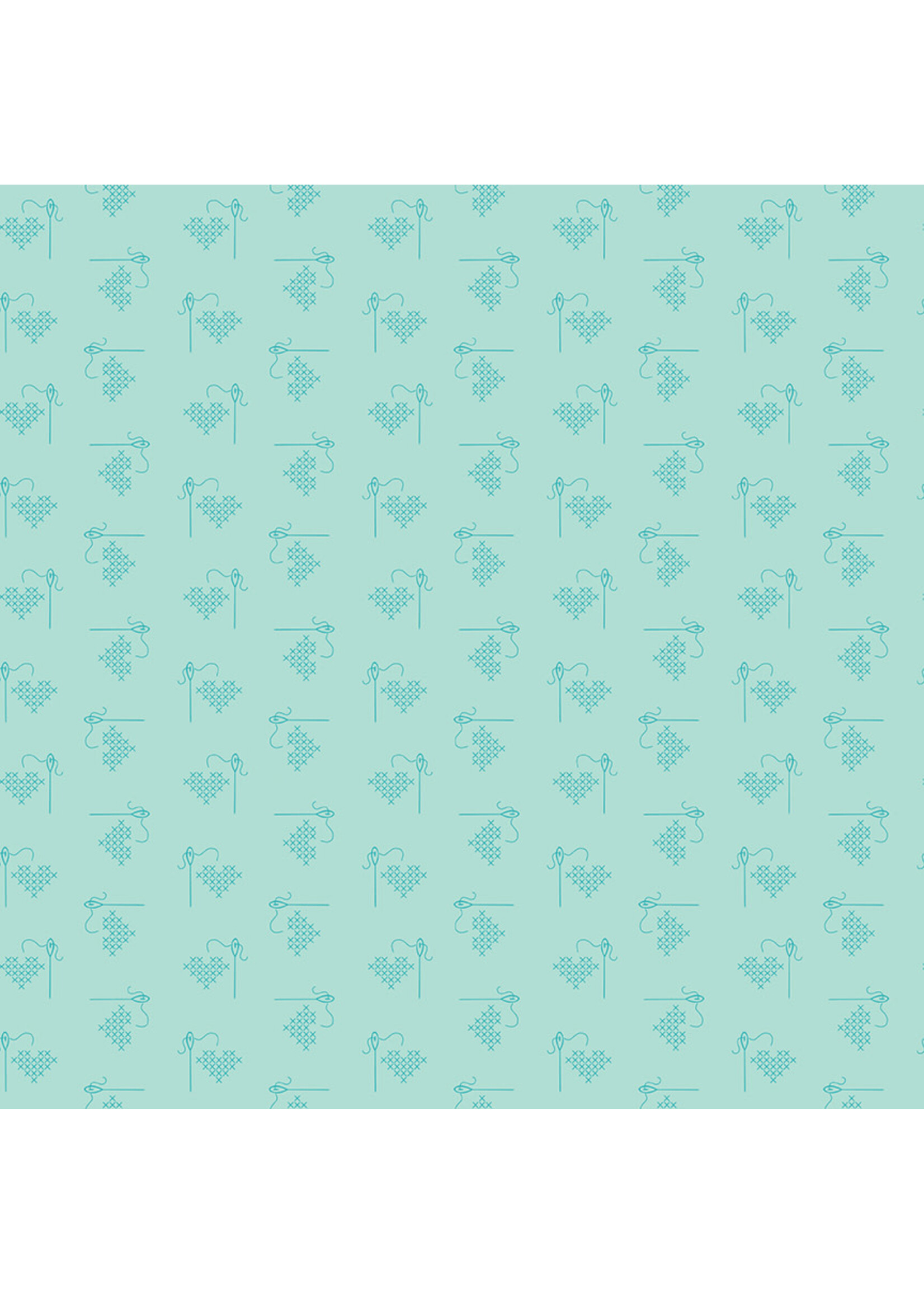 Riley Blake Designs Lori Holt - Bee Basics - Heart - Songbird - C6401