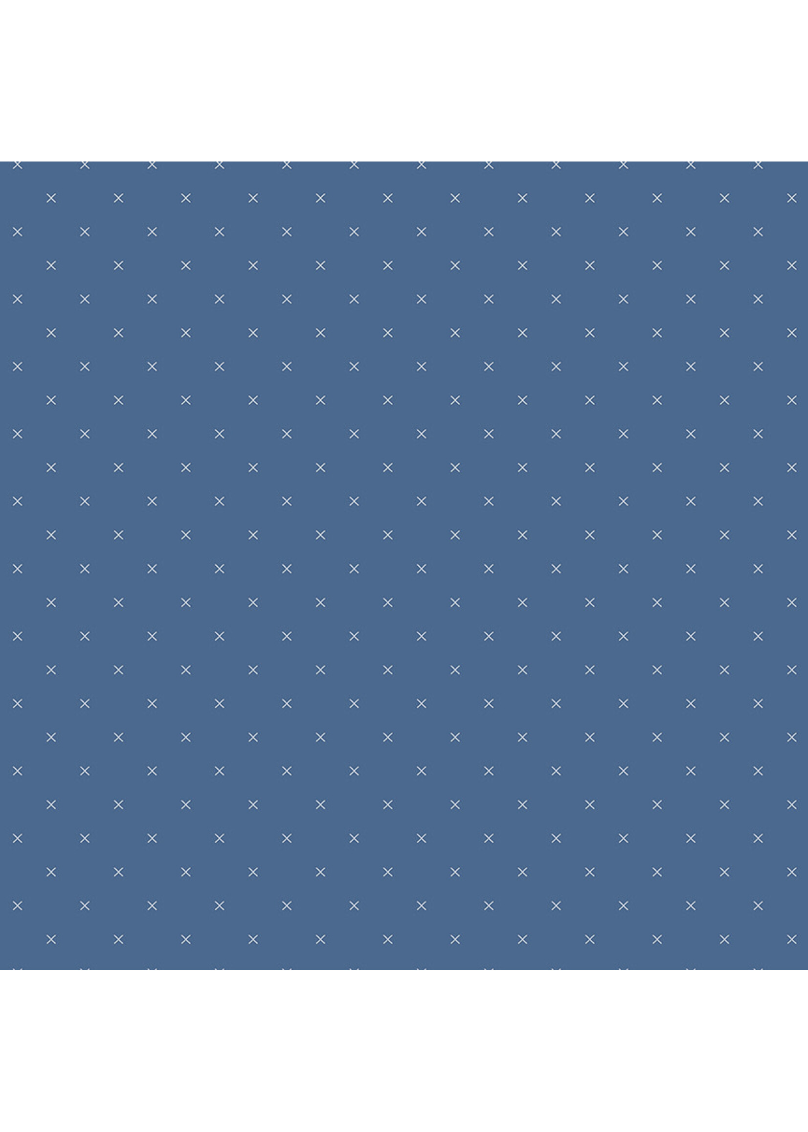 Riley Blake Designs Lori Holt - Bee Cross Stitch - Denim - Coupon - 55 cm x 110 cm