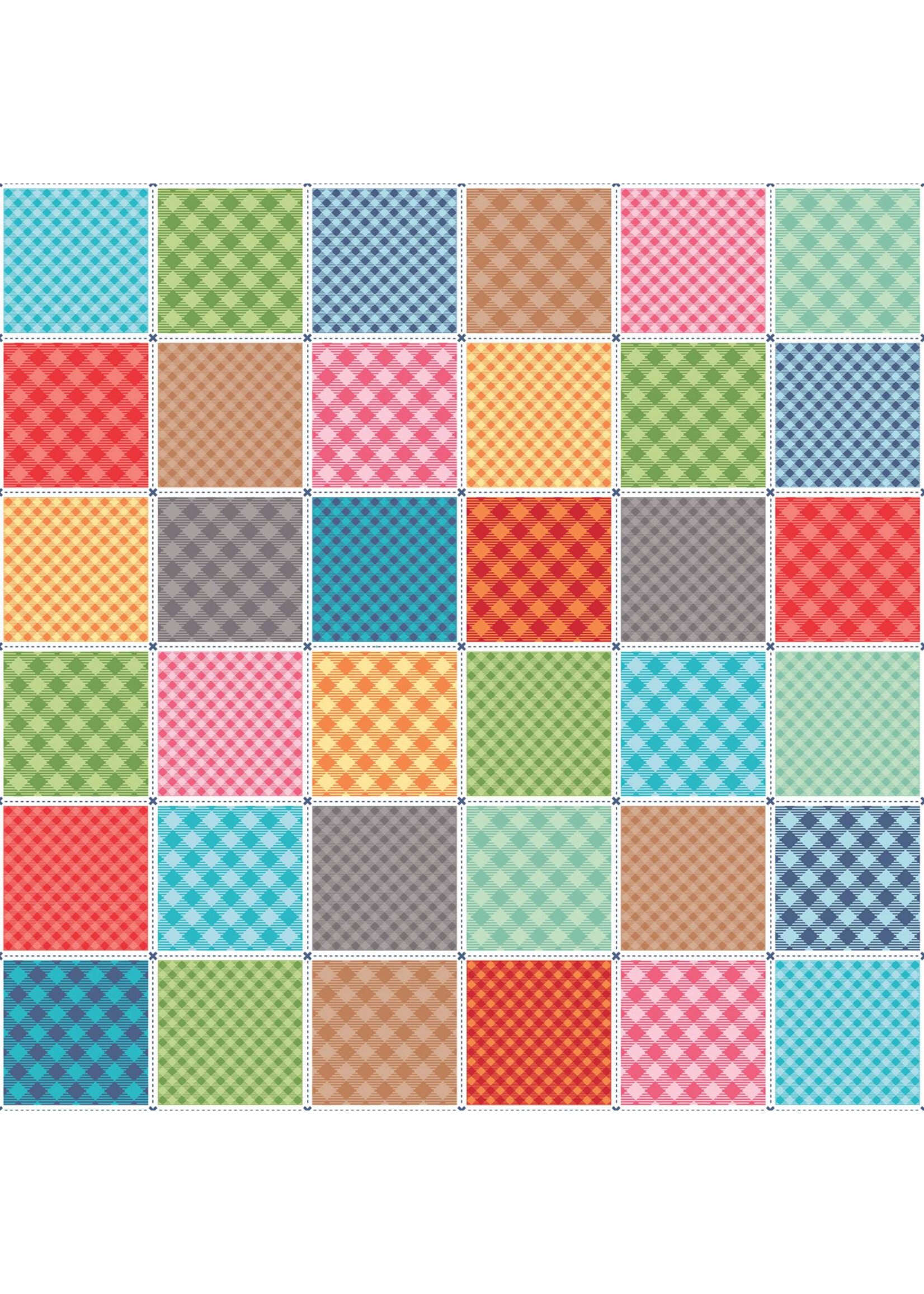 Riley Blake Designs Lori Holt - Basics Busy Patchwork - Multi - C6392