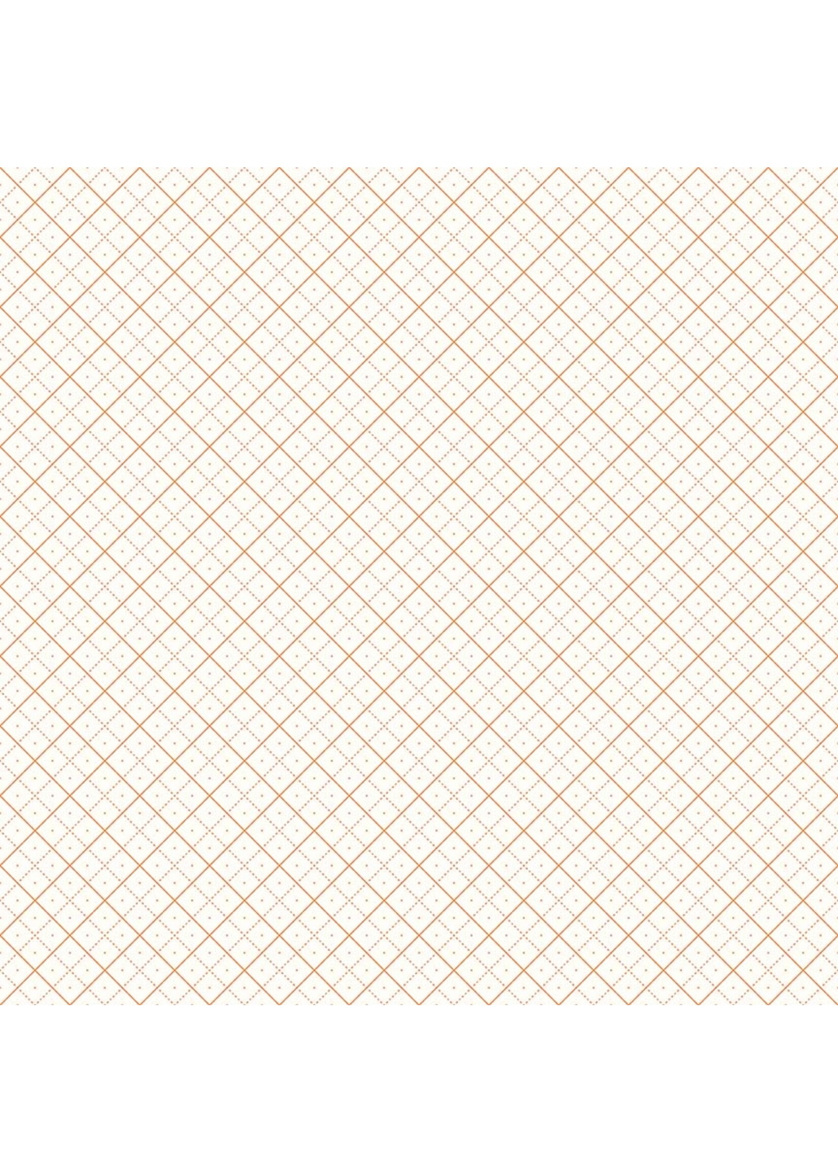 Riley Blake Designs Lori Holt - Bee Backgrounds - Grid - Orange - C7362