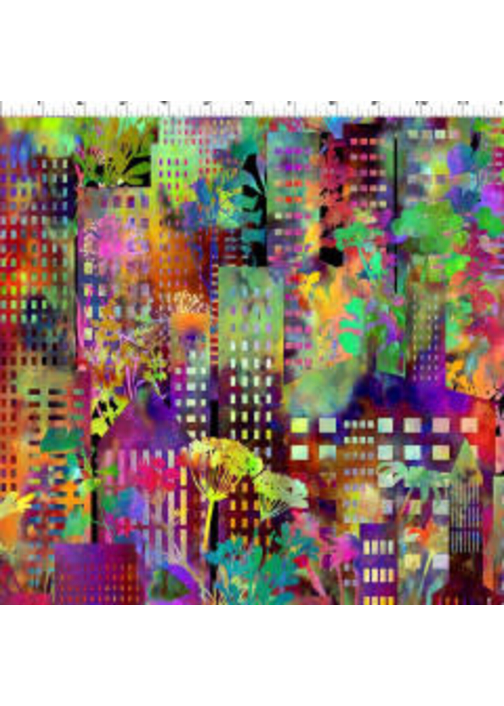 In The Beginning Urban Jungle - City - Multi - Coupon - 75 cm x 110 cm