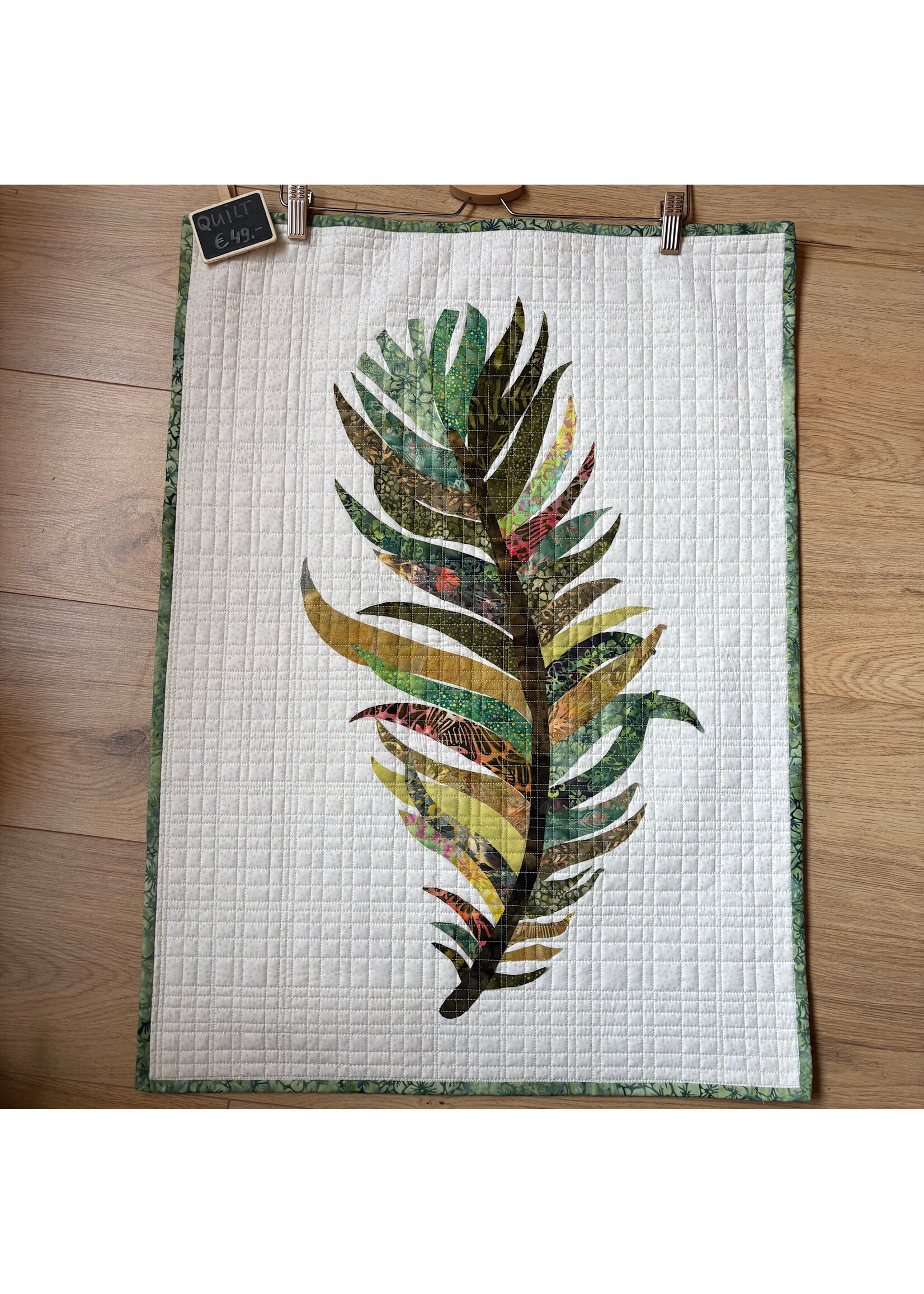 Elly Prins Machine Quilting Verenquilt - Green - 55 cm x 75 cm