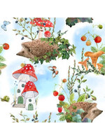 In The Beginning Hedgehog Hollow - Hedgehogs - Multi - Coupon - 80 cm x 110 cm