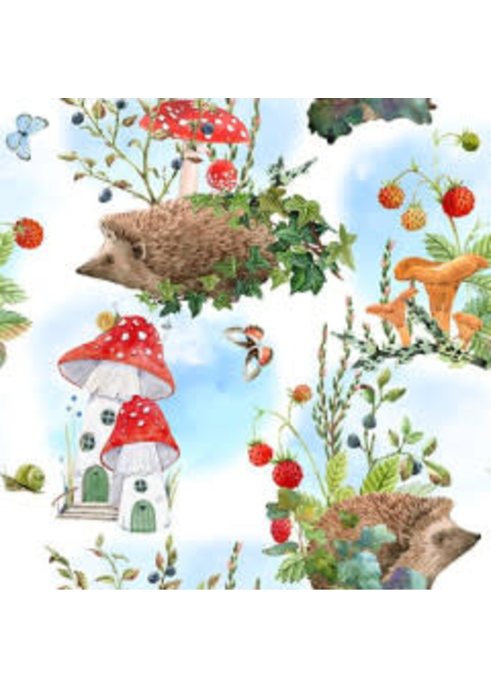 In The Beginning Hedgehog Hollow - Hedgehogs - Multi - Coupon - 80 cm x 110 cm