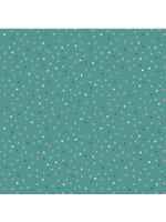 Poppie Cotton Country Confetti - Lakehouse - Teal - Coupon - 75 cm x 110 cm
