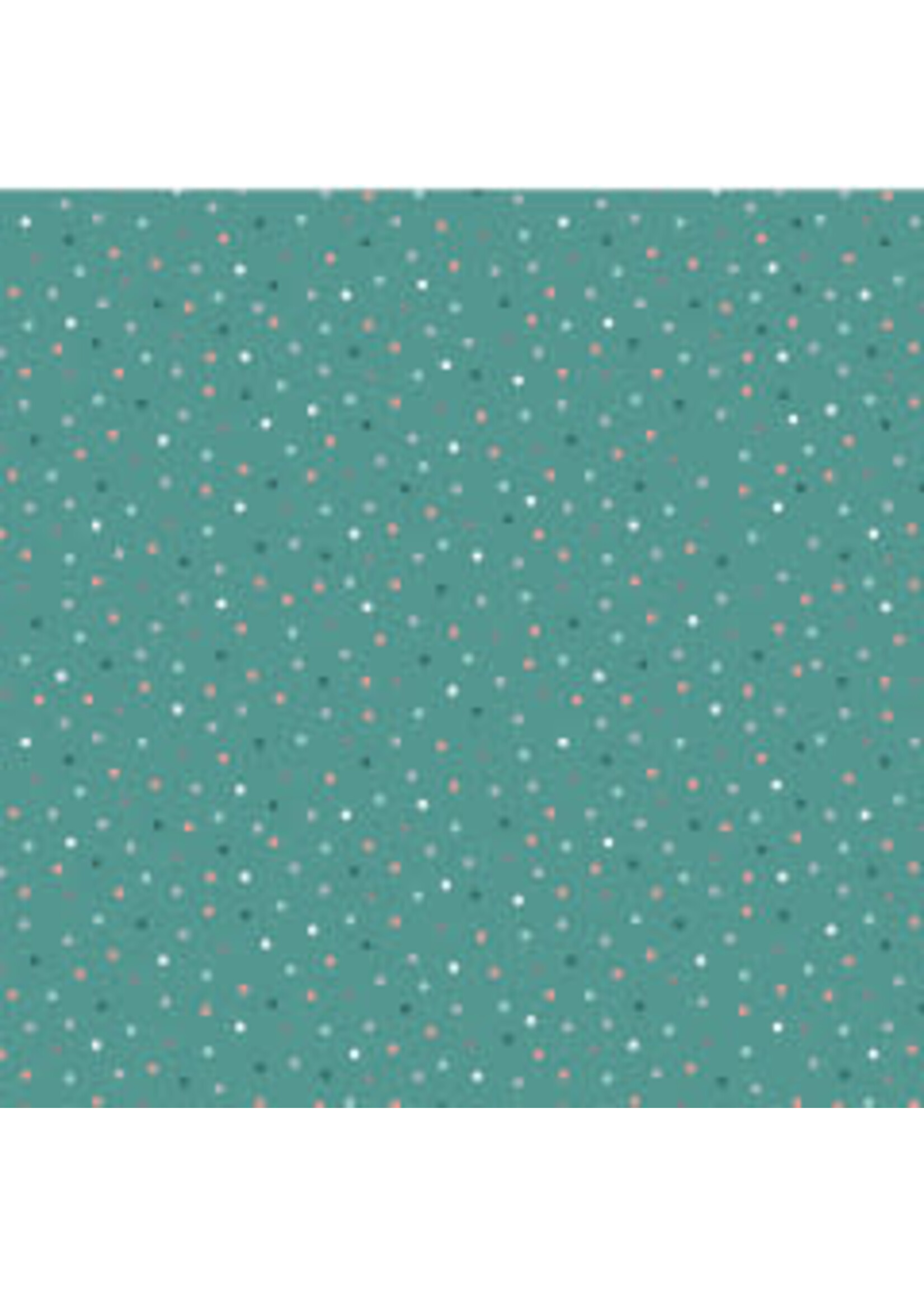 Poppie Cotton Country Confetti - Lakehouse - Teal - Coupon - 75 cm x 110 cm