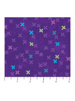 Northcott X's and O's - Big X's - Wild Orchid - Coupon - 90 cm x 110 cm