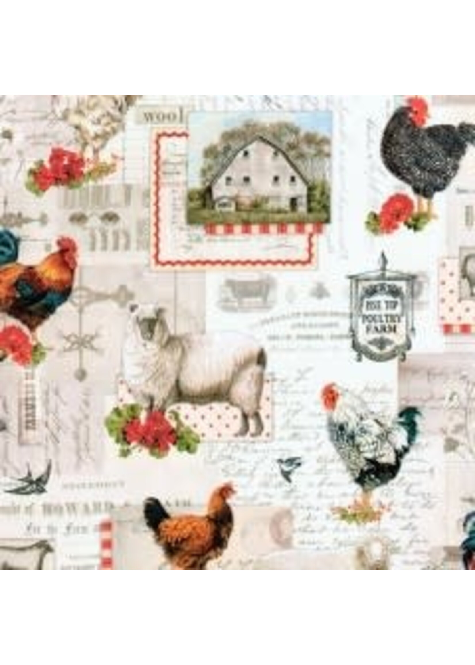 Robert Kaufman Down On The Farm - Country - Digital - Coupon - 100 cm x 110 cm