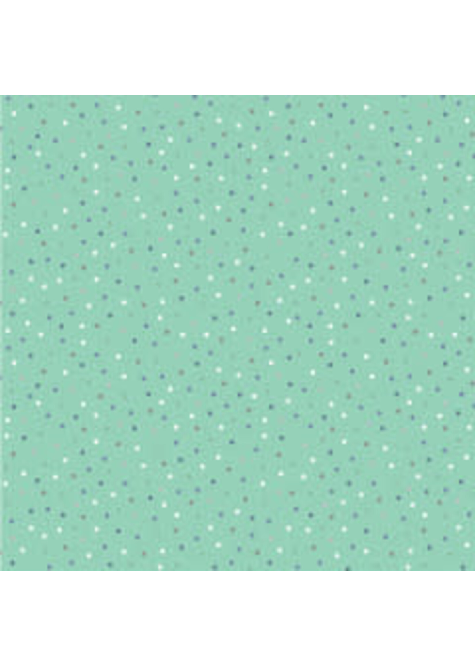 Poppie Cotton Country Confetti - Sea Glass - Mint - Coupon - 90 cm x 110 cm