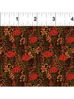 In The Beginning Garden Delights - Prairie Flowers - Red - Coupon - 90 cm x 110 cm