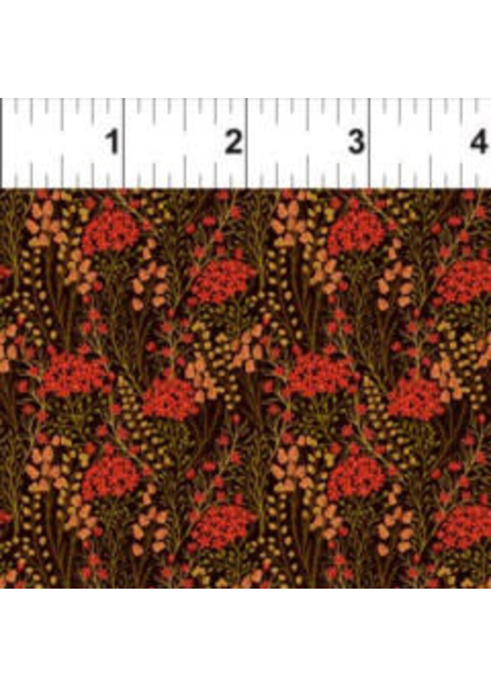 In The Beginning Garden Delights - Prairie Flowers - Red - Coupon - 90 cm x 110 cm