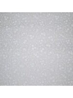 Stof Fabrics Muslin Prints - Flower Curl - White - Coupon - 75 cm x 110 cm