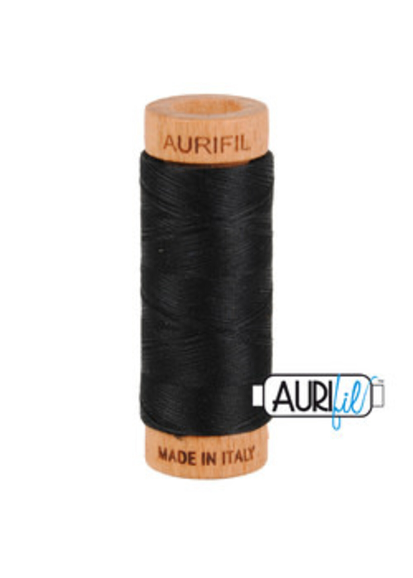 Aurifil Katoen Applicatiegaren - #80/2 - 280 m - 2692 - Black