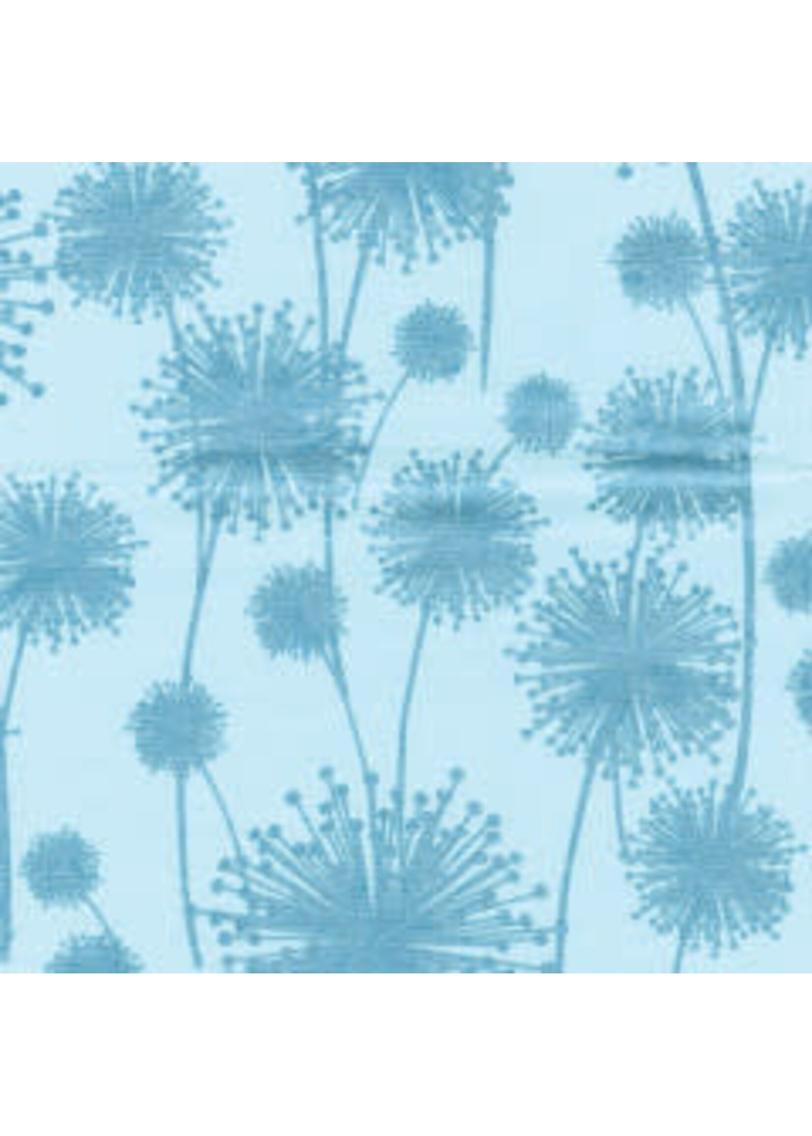 Kanvas Studio Pearl Reflections - Dandelion Shadow- Aqua Teal - Coupon - 85 cm x 110 cm