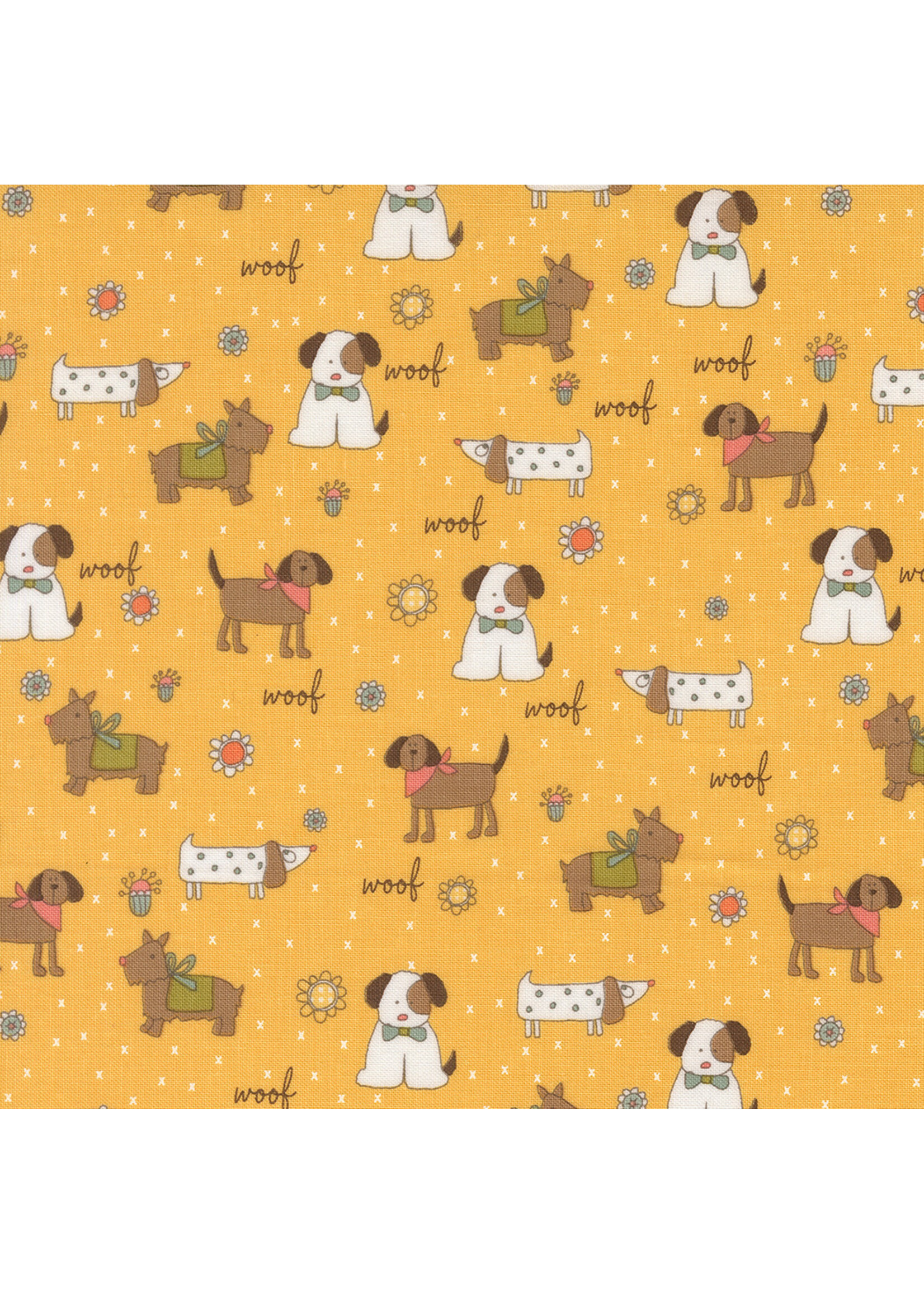 Moda Fabrics Sweetwater - Lucky - Puppy Parade - Sun - 55700 14