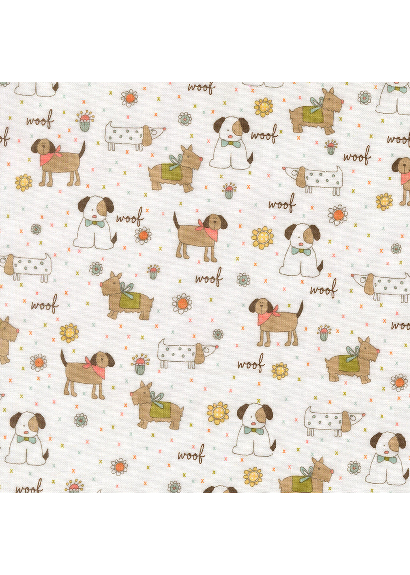 Moda Fabrics Sweetwater - Lucky - Puppy Parade - Cloud - 55700 11