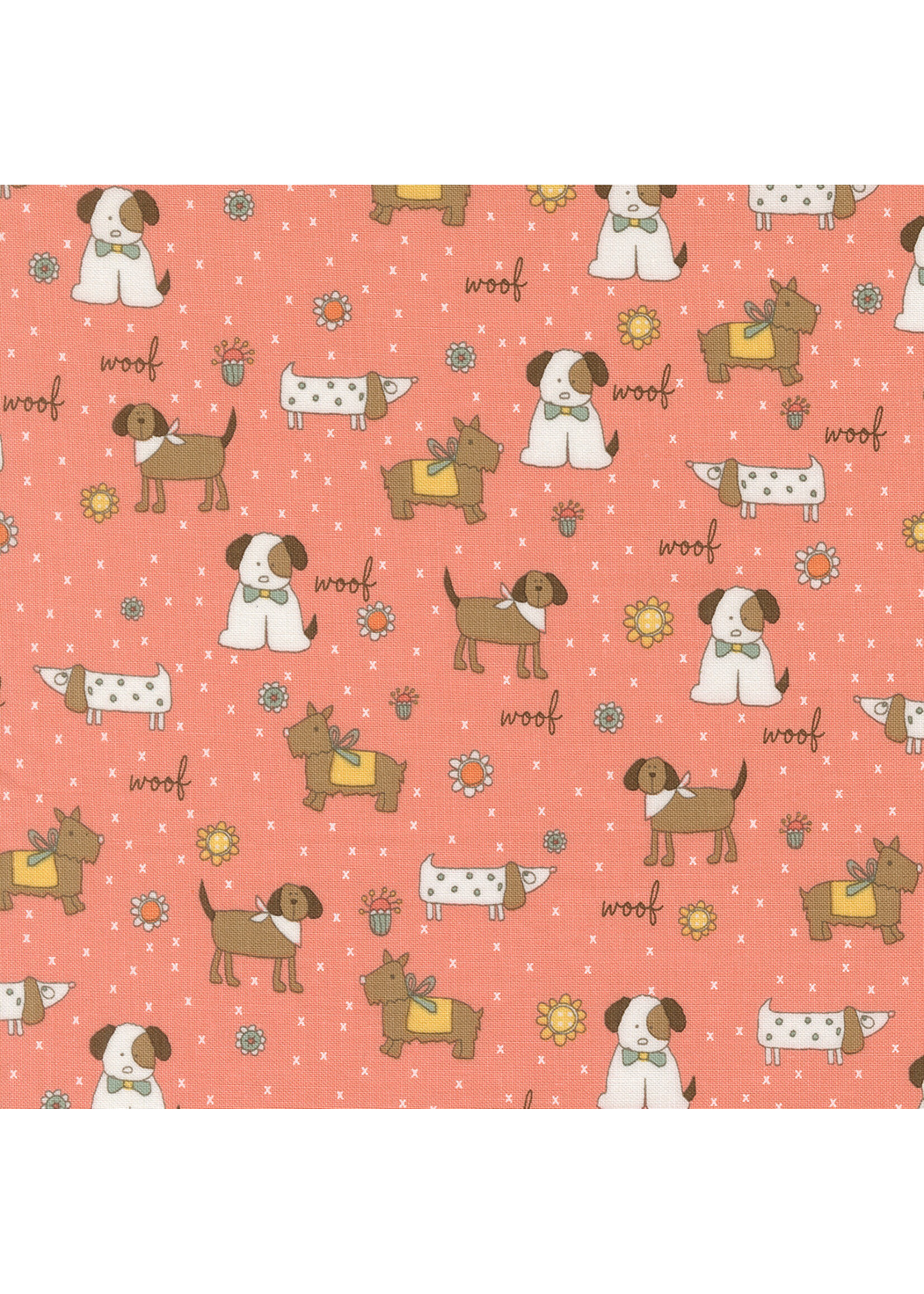 Moda Fabrics Sweetwater - Lucky - Puppy Parade - Flower - 55700 13