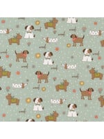 Moda Fabrics Sweetwater - Lucky - Puppy Parade - Sky - 55700 12